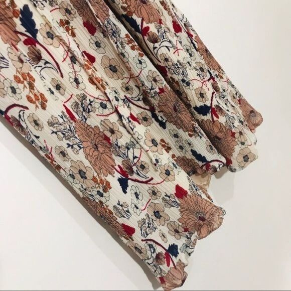 MASSIMO DUTTI Silk Blend Floral Crepe Halter Maxi Dress Size 2 - Picture 11 of 13